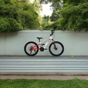 IBK Bicicletta Bici MTB 24'' Pollici Mountain Bike BIAMMORTIZZATA Ragazzo Cambio 21 Velocità Freni a Disco - immagine 3