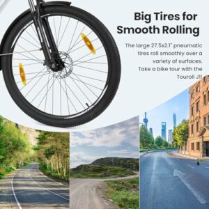 Touroll Bicicletta Elettrica, J1/J1 ST,Autonomia di 100km,Batteria Rimovibile 15.6Ah, bicicletta elettrica uom, Motore 45 NM - immagine 5