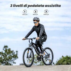 Touroll Bicicletta Elettrica, U1 26"/29", Autonomia di 65km, mountain bike elettrica, Motore 45 NM, Batteria Rimovibile 13Ah - immagine 3