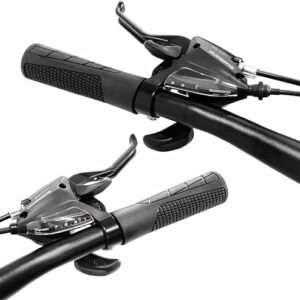 IBK Bicicletta Bici MTB 20'' Pollici Mountain Bike BIAMMORTIZZATA Ragazzo Cambio 21 Velocità Freni a Disco Rossa - immagine 4