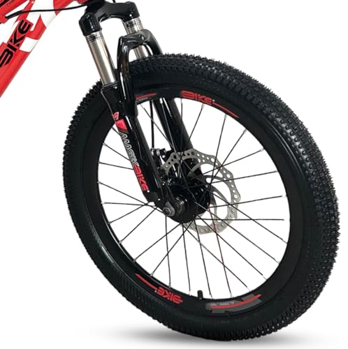 B0D63PJL6J gal 3 69cfbe8c419fe IBK Bicicletta Bici MTB 20'' Pollici Mountain Bike BIAMMORTIZZATA Ragazzo Cambio 21 Velocità Freni a Disco Rossa