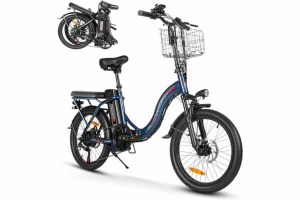 B0D7H7DM3D 69cfc8b8365c0 SAMEBIKE 250W 60NM Bici elettrica 20" Fat Tire Bici elettrica pieghevole batteria 36V/13Ah, autonomia massima fino a 60-110km