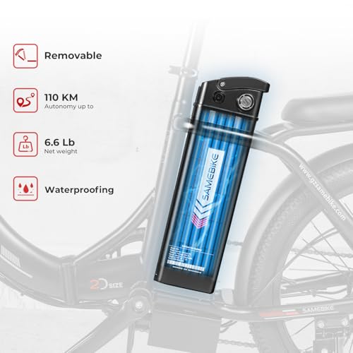 B0D7H7DM3D gal 3 69cfc8c4737dd SAMEBIKE 250W 60NM Bici elettrica 20" Fat Tire Bici elettrica pieghevole batteria 36V/13Ah, autonomia massima fino a 60-110km