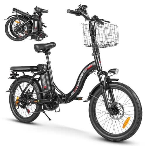 B0D7HJMDHG gal 0 69d0bb9a9b5b1 SAMEBIKE 250W 60NM Bici elettrica 20" Fat Tire Bici elettrica pieghevole batteria 36V/13Ah, autonomia massima fino a 60-11...