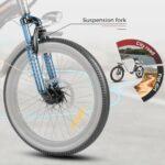SAMEBIKE-Bike pieghevole, bicicletta elettrica da 20 pollici con batteria rimovibile da 36V/12Ah Freno idraulico, per adul... - immagine 5