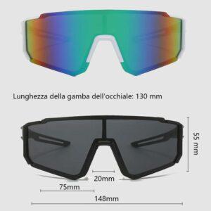 KOMUNJ 2 PCS Occhiali da Ciclismo Polarizzati, Occhiali da Sole Sportivi, Occhiali da Ciclismo Polarizzati da Uomo e Donna, A 7 KOMUNJ 2 PCS Occhiali da Ciclismo Polarizzati, Occhiali da Sole Sportivi, Occhiali da Ciclismo Polarizzati da Uomo e Donna, A - immagine 3