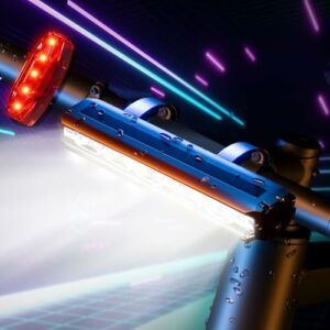 IPSXP Super alto Lumens Luci Bicicletta LED, Luce Bicicletta Anteriore e Posteriore Ricaricabili USB, Alluminio Ultraleggere - immagine 2