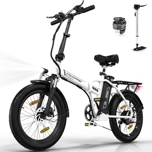 B0DCVWWJFN gal 0 69d0bca5e007e COLORWAY BK11M Bicicletta elettrica pieghevole, 20"×3.0" Fat Tire, 7 Velocità, batteria Rimovibile da 36 V 12 Ah, motore d...