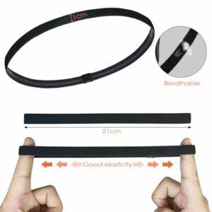 Chiluxendo 10 Pezzi Sportiva Fascia Capelli, Fascette Sottili Antiscivolo Donna, Fasce Elastiche Uomo, Headband Elastico, Cer - immagine 3