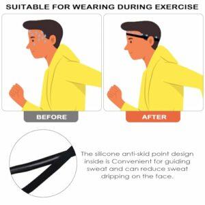 Chiluxendo 10 Pezzi Sportiva Fascia Capelli, Fascette Sottili Antiscivolo Donna, Fasce Elastiche Uomo, Headband Elastico, Cer - immagine 5