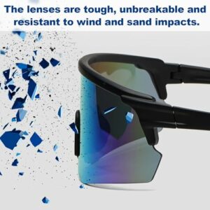 KASESSS 2 PCS Occhiali da Sole Sportivi, Occhiali da Ciclismo per Uomini Donne, Occhiali da Sole da Ciclismo, UV400 Occhiali - immagine 4