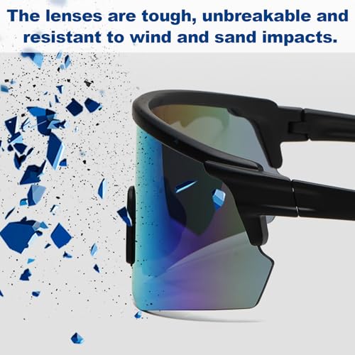 B0DDKBJ3Z8 gal 2 69cfba975b40e KASESSS 2 PCS Occhiali da Sole Sportivi, Occhiali da Ciclismo per Uomini Donne, Occhiali da Sole da Ciclismo, UV400 Occhiali