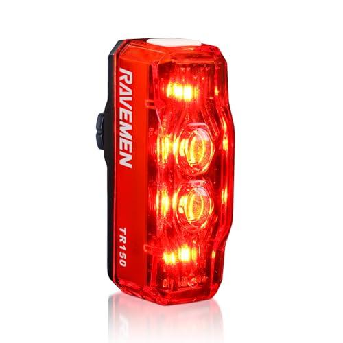 B0DGPW7HXM gal 0 69cfa65fa75e5 RAVEMEN TR150 Luce Posteriore per Bici,150 Lumen 6 Modalità Notte e Giorno, Rilevamento dei Freni ON/OFF Automatico Fanalini