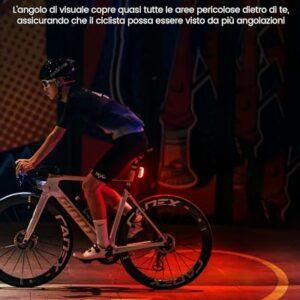 RAVEMEN TR150 Luce Posteriore per Bici,150 Lumen 6 Modalità Notte e Giorno, Rilevamento dei Freni ON/OFF Automatico Fanalini - immagine 3