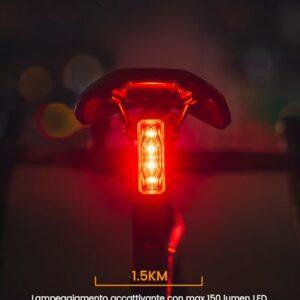 RAVEMEN TR150 Luce Posteriore per Bici,150 Lumen 6 Modalità Notte e Giorno, Rilevamento dei Freni ON/OFF Automatico Fanalini - immagine 4