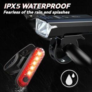 Chasinglee Luci Bici Ricaricabili USB,Luci Bicicletta LED Potenti Super Luminoso 2000 Lumens Luce Bici Anteriore e Posteriore 9 Chasinglee Luci Bici Ricaricabili USB,Luci Bicicletta LED Potenti Super Luminoso 2000 Lumens Luce Bici Anteriore e Posteriore - immagine 5