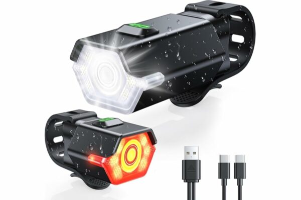 B0DHG8M798 69cfa694ef8ab CIRYCASE Luci Bicicletta LED, Ricaricabili USB Luci Bici Posteriore e Anteriore Avvertimento Lato 360° Rotabile, Alta Luminos