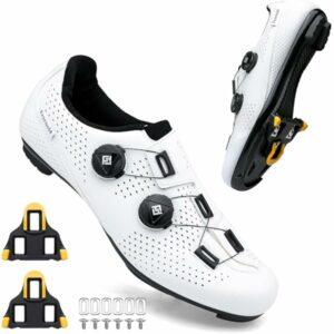 Feyenold Scarpe da Ciclismo da Uomo, da Donna, compatibili con Pedale SPD-SL e Installazione Compatibile SPD/Look KEO Cleats