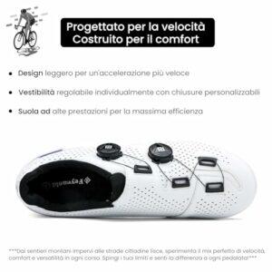 Feyenold Scarpe da Ciclismo da Uomo, da Donna, compatibili con Pedale SPD-SL e Installazione Compatibile SPD/Look KEO Cleats - immagine 4