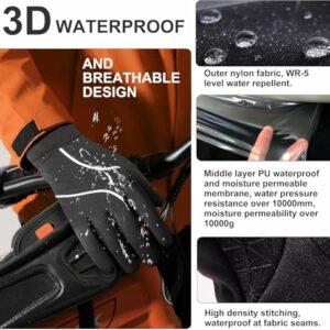 Origem Guanti Invernali Uomo Donna, 3M Thinsulate Touch Screen Guanti Termici, Impermeabili Guanti Moto Bici, Riscaldati Anti 8 Origem Guanti Invernali Uomo Donna, 3M Thinsulate Touch Screen Guanti Termici, Impermeabili Guanti Moto Bici, Riscaldati Anti - immagine 4