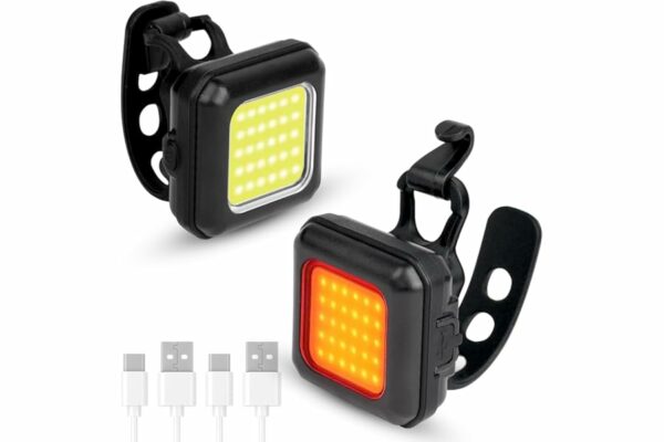 B0DPWXX9L7 69cfa67a1e579 Ainiv Set Luci Bicicletta LED Ultra Sottile, Luce Bici Anteriore e Posteriore, USB Ricaricabile Luci Bicicletta, Illuminazion