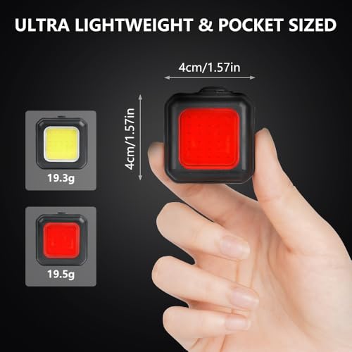 B0DPWXX9L7 gal 1 69cfa6816ea6c Ainiv Set Luci Bicicletta LED Ultra Sottile, Luce Bici Anteriore e Posteriore, USB Ricaricabile Luci Bicicletta, Illuminazion
