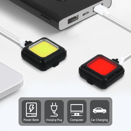 B0DPWXX9L7 gal 3 69cfa68693be4 Ainiv Set Luci Bicicletta LED Ultra Sottile, Luce Bici Anteriore e Posteriore, USB Ricaricabile Luci Bicicletta, Illuminazion