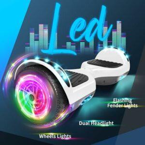 Hoverboard 6.5 Pouces auto-équilibrant avec haut-parleur Bluetooth et lumière LED, cadeaux pour enfants 8 Hoverboard 6.5 Pouces auto-équilibrant avec haut-parleur Bluetooth et lumière LED, cadeaux pour enfants - immagine 4