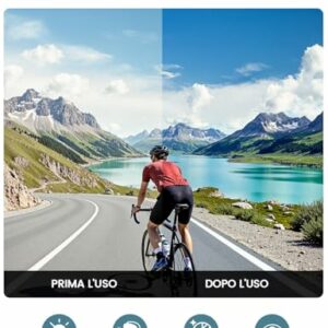 Lamicall Occhiali da Sole Ciclismo Polarizzati, [24g Ultraleggero] Anti-UV400, TR90-Telaio, Nasello Regolabile, Occhiali da S - immagine 4