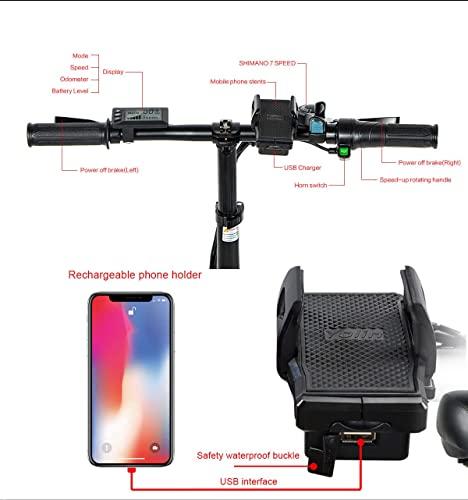 B0DZSWSBM5 gal 3 69d0bc3a8d9e2 SAMEBIKE Bicicletta Elettrica Pieghevole Da 20 Pollici, Batteria Rimovibile Da 48V 10.4Ah, Mini Bici Elettrica Da Città Pi...