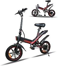 YOBACARID Bici Elettrica Pieghevole, 14" Bici Elettrica da 250W Motore 36V 10.4AH Batteria, Autonomia di 45 KM Bici Pieghe...