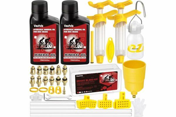 B0F17Y6JBV 69cfb8eb1a832 Vautvis Kit Spurgo Freni per Shimano, Kit Spurgo Freni per MTB, Kit di Attrezzi per Bicicletta, Incluso 150 ML di Liquido Oli