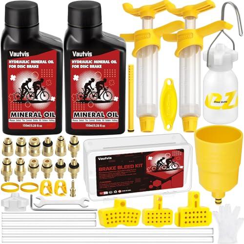 B0F17Y6JBV gal 0 69cfb8ef9654e Vautvis Kit Spurgo Freni per Shimano, Kit Spurgo Freni per MTB, Kit di Attrezzi per Bicicletta, Incluso 150 ML di Liquido Oli