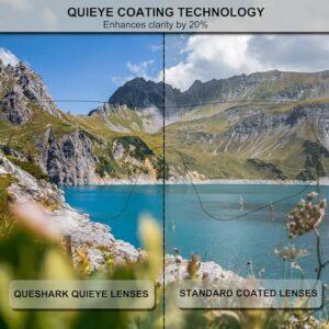 Queshark Occhiali Ciclismo, Occhiali Running Uomo Donna, Occhiali Veloci, TR90 Telaio & Protezione UV400, Occhiali da Sole Sp - immagine 5