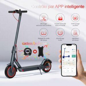 QnQ Monopattino elettrico, Monopattino elettrico da 8,5", Autonomia 25-30 km, Pneumatici a Nido d'ape Antipuntura, Control... - immagine 4