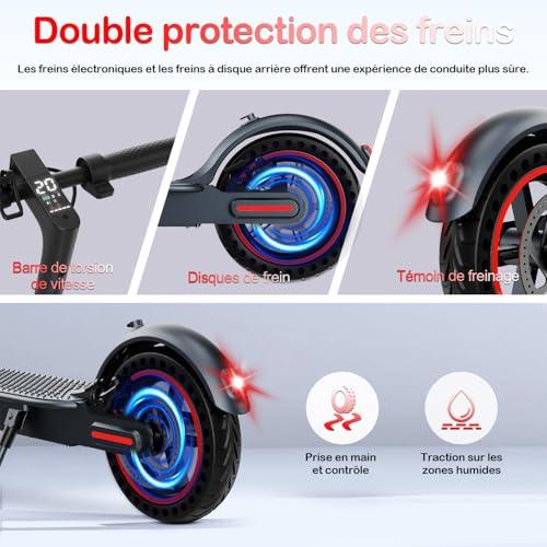 B0F1TJ78YQ gal 3 69d4b03e1c9e6 QnQ Monopattino elettrico, Monopattino elettrico da 8,5", Autonomia 25-30 km, Pneumatici a Nido d'ape Antipuntura, Control...