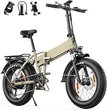 AOIHO Bici Elettrica, 20×4.0" Fat Tire Bici Elettrica Pieghevole, 7 Velocità Bicicletta Elettrica da 48V 624 Wh Batteria R...