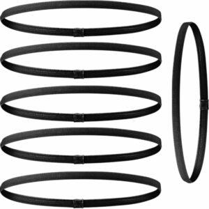 vaolmlop 6 Pezzi Sportiva Fascia Capelli,Cerchietto Sportivo Sottile,Sportive Fascette Antiscivolo Per Donne Sport Yoga,Calci - immagine 1