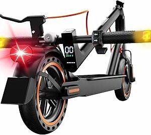 T3 Monopattino Elettrico Adulto Ultraleggero Antifurto-35KM Autonomia, 25 Km/h,350W,Indicatore di Direzione, e App, 8.5" P...