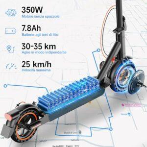 T3 Monopattino Elettrico Adulto Ultraleggero Antifurto-35KM Autonomia, 25 Km/h,350W,Indicatore di Direzione, e App, 8.5" P... - immagine 3