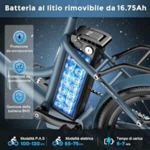 Fafrees Bici Elettrica Pieghevole F20 Light Bicicletta Elettrica Batteria Rimovibile 36V16.75Ah 250W, Autonomia 130KM, 7 V... 8 Fafrees Bici Elettrica Pieghevole F20 Light Bicicletta Elettrica Batteria Rimovibile 36V16.75Ah 250W, Autonomia 130KM, 7 V... - immagine 4