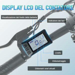 AOIHO Bici Elettrica, 14"/20" Bici Elettrica Pieghevole da 36V/48V Batteria, Autonomia di 45-70KM, Motore 250W, EBike Adul... - immagine 5