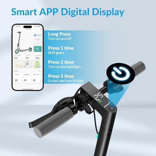 B0F6CLG2KH gal 1 69d4b07471f38 Monopattino Elettrico Adulto, Pneumatici da 8,5"/10'', Velocità Fino a 25 Km/h, 25/35/38/48Km di Autonomia, Carico massimo...