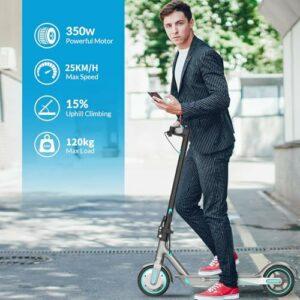 Monopattino Elettrico Adulto, Pneumatici da 8,5"/10'', Velocità Fino a 25 Km/h, 25/35/38/48Km di Autonomia, Carico massimo... - immagine 5