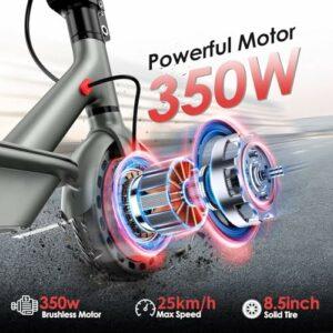 Monopattino Elettrico Adulto, Pneumatici da 8,5"/10'', Velocità Fino a 25 Km/h, 25/35/38/48Km di Autonomia, Carico massimo... - immagine 4