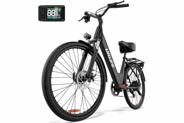 B0F6XTT5P2 69cfc94563022 URLIFE Bici Elettrica Per Adulti Da 26", Bicicletta Elettrica con display LCD, 7 Velocità Batteria Rimovibile Autonomia, E-bi