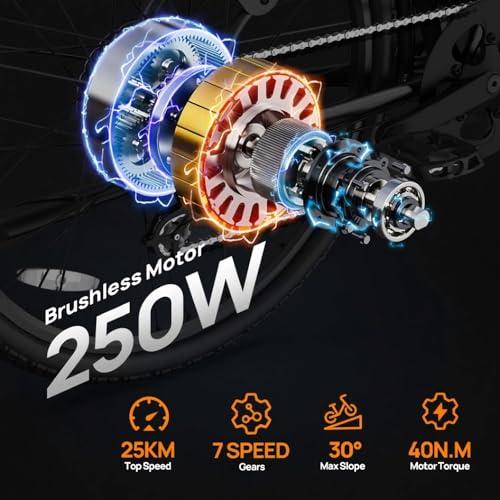 B0F6XTT5P2 gal 1 69cfc94dbf44e URLIFE Bici Elettrica Per Adulti Da 26", Bicicletta Elettrica con display LCD, 7 Velocità Batteria Rimovibile Autonomia, E-bi