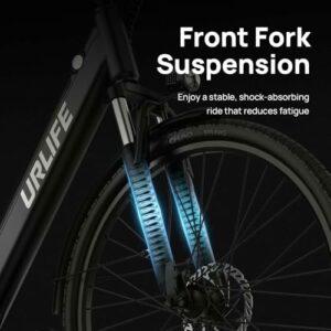 URLIFE Bici Elettrica Per Adulti Da 26", Bicicletta Elettrica con display LCD, 7 Velocità Batteria Rimovibile Autonomia, E-bi - immagine 5