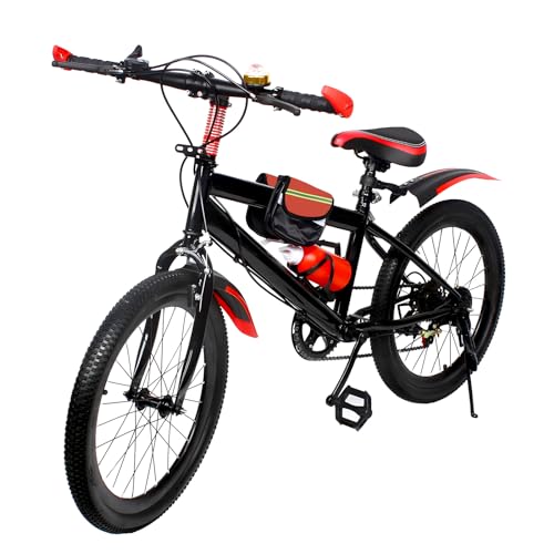 B0F7XMBQNY gal 0 69cfbecea70c8 JJsdwin Bicicletta per bambini da 20", con deragliatore a 7 velocità, mountain bike regolabile per ragazzi e ragazze da 130 c