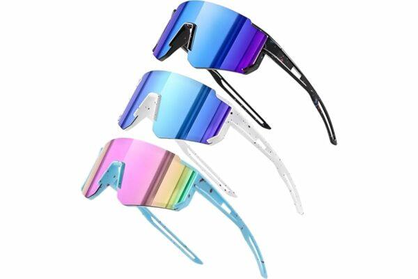 B0F8J4L2GJ-69cfbb0a9aadd B0F8J4L2GJ 69cfbb0a9aadd Dreaku Occhiali da ciclismo per bambini, 3 pezzi, occhiali sportivi per bambini, protezione UV400, polarizzati, antivento, pe